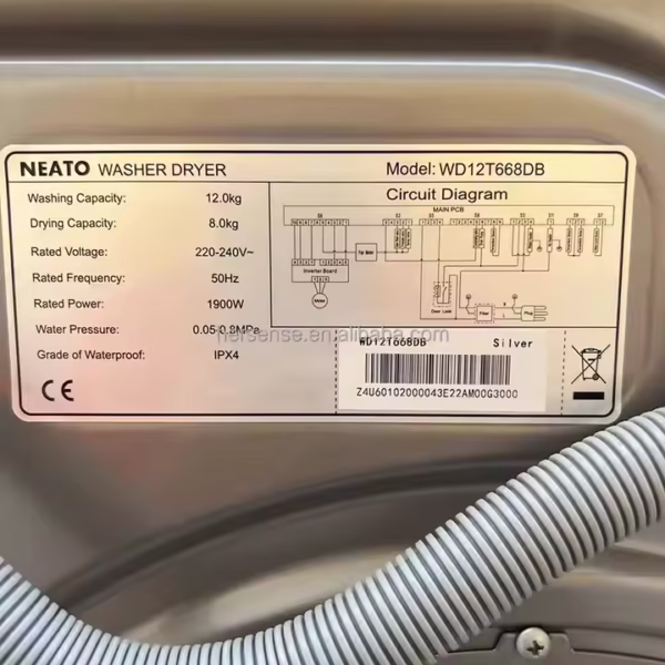LG 12Kg Automatic Front Load Washer Dryer Combo Laundry Washing Machine - Image 2