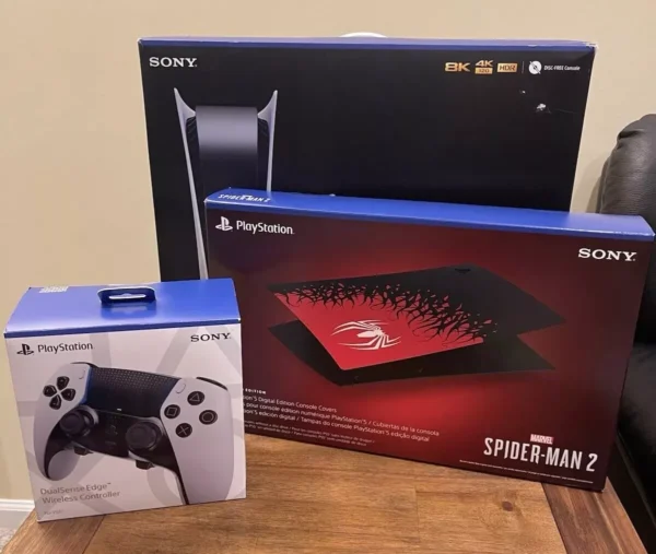 Original New PS5 Digital with Dualsense Edge Pro Controller and Sony Marvel Spider-Man!